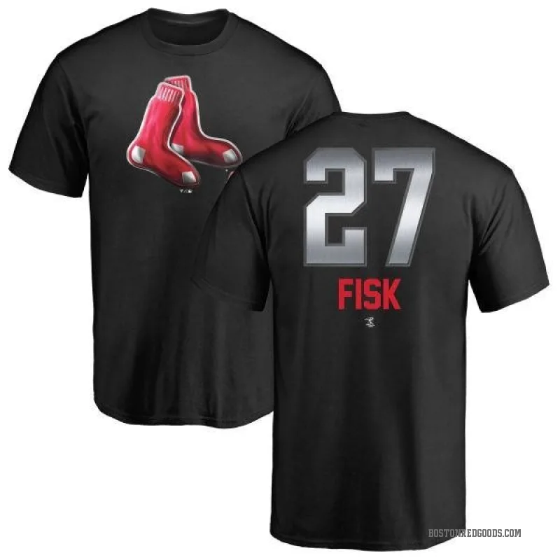 Carlton Fisk Men's Black Boston Red Sox Midnight Mascot T-Shirt -
