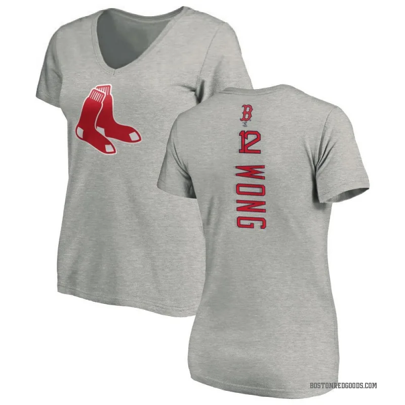 Connor Wong Women's Ash Boston Red Sox Backer Slim Fit T-Shirt -