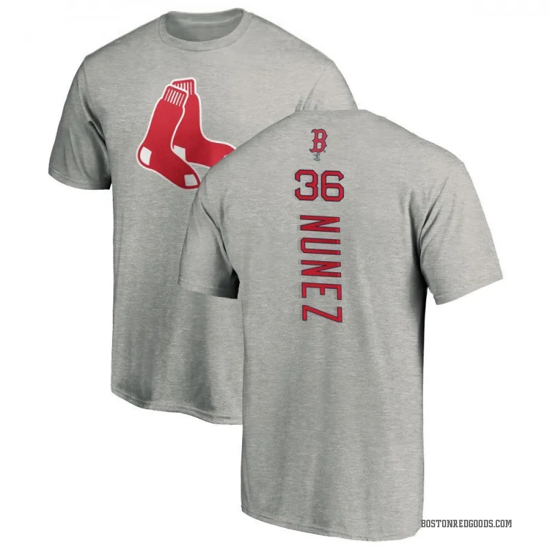 Eduardo Nunez Men's Ash Boston Red Sox Backer T-Shirt -