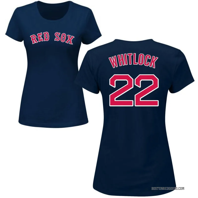 Garrett Whitlock Women's Navy Boston Red Sox Roster T-Shirt -