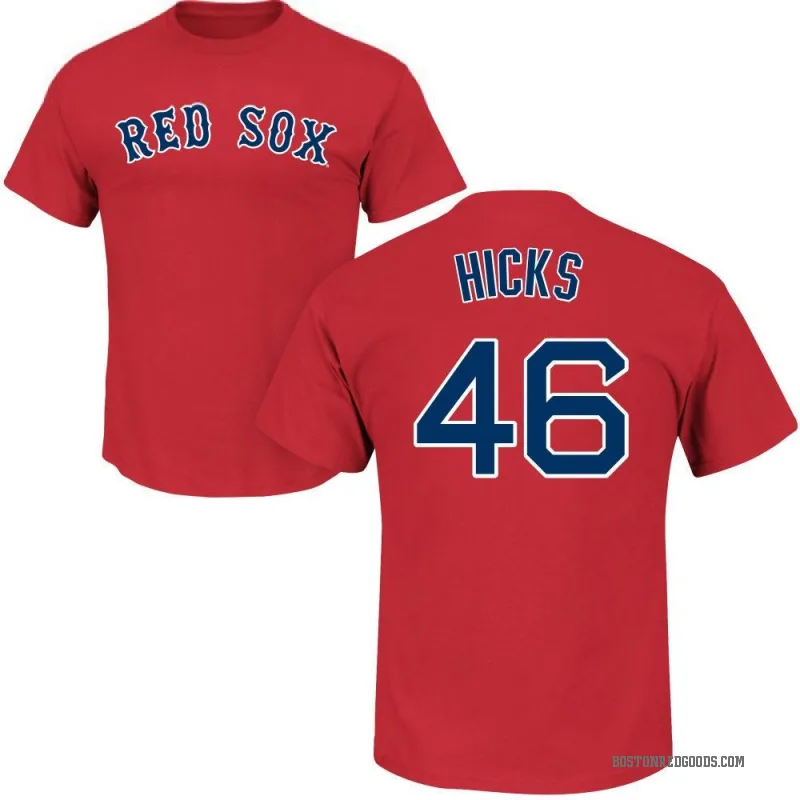 Jordan Hicks Men's Scarlet Boston Red Sox Roster T-Shirt -