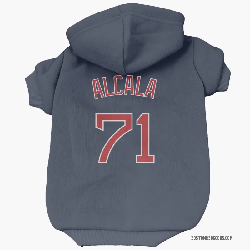 Jorge Alcala Navy Boston Red Sox Cat & Dog Pet Hoodie