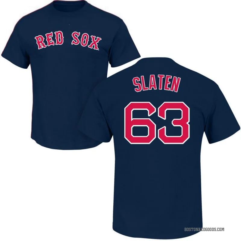 Justin Slaten Men's Navy Boston Red Sox Roster T-Shirt -
