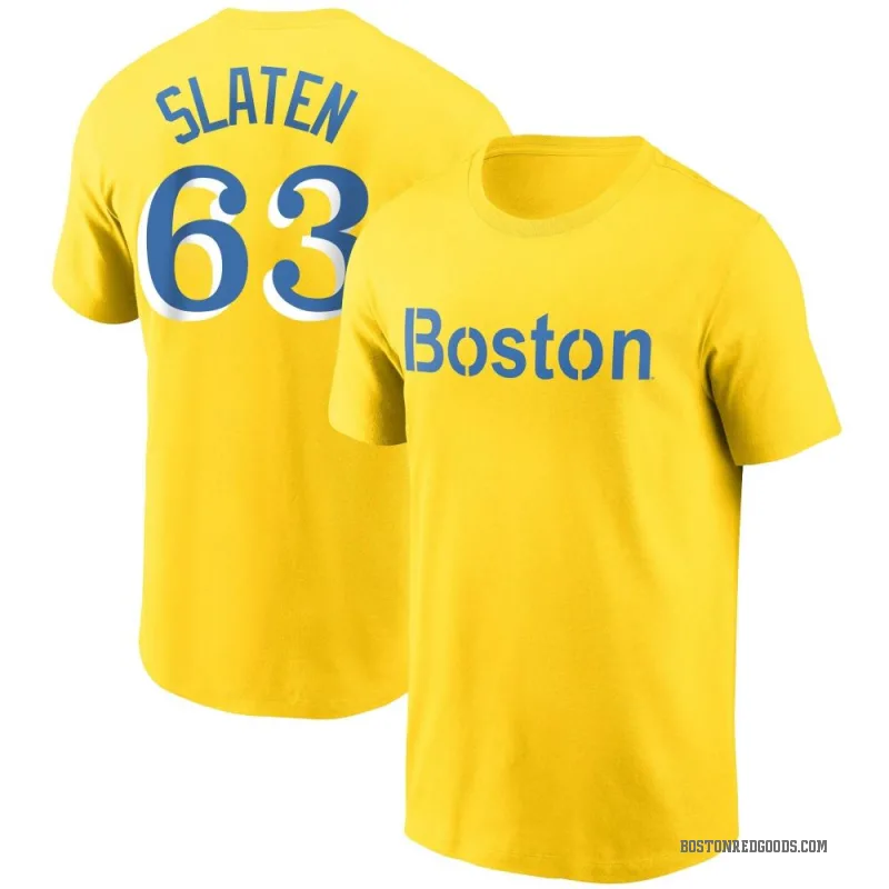 Justin Slaten Youth Gold Boston Red Sox City Connect T-Shirt