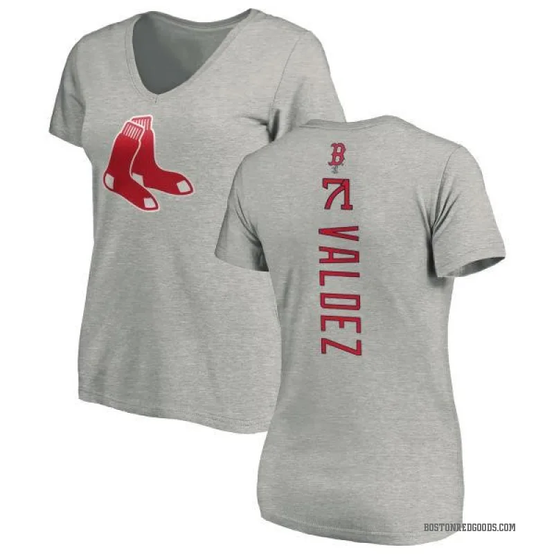 Phillips Valdez Women's Ash Boston Red Sox Backer Slim Fit T-Shirt -