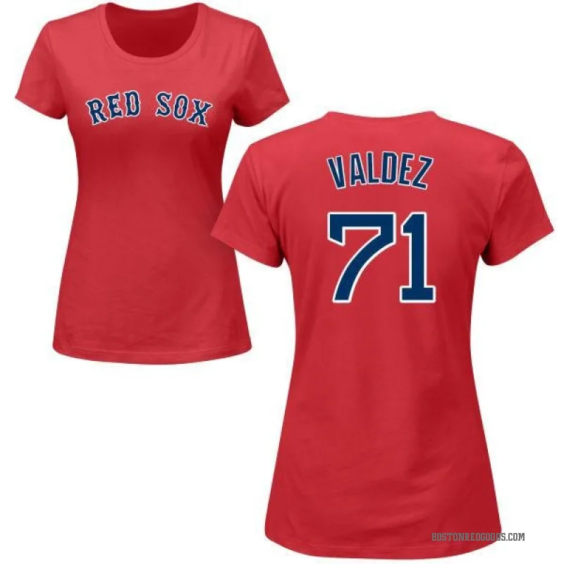 Phillips Valdez Women's Red Boston Red Sox Roster T-Shirt -