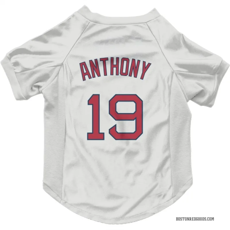 Roman Anthony  White Boston Red Sox  Cat & Dog Pet Jersey