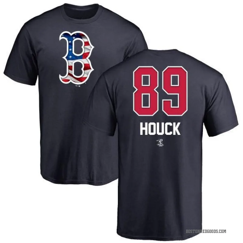 Tanner Houck Men's Navy Boston Red Sox Name and Number Banner Wave T-Shirt -