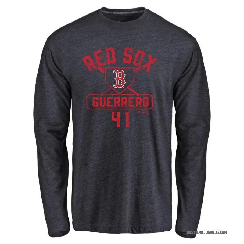 Tyron Guerrero Men's Navy Boston Red Sox Base Runner Long Sleeve T-Shirt -