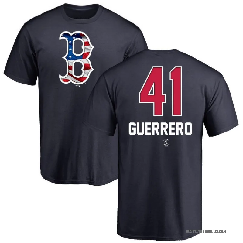 Tyron Guerrero Men's Navy Boston Red Sox Name and Number Banner Wave T-Shirt -