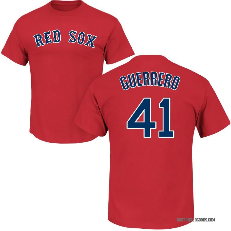 Tyron Guerrero Men's Scarlet Boston Red Sox Roster T-Shirt -