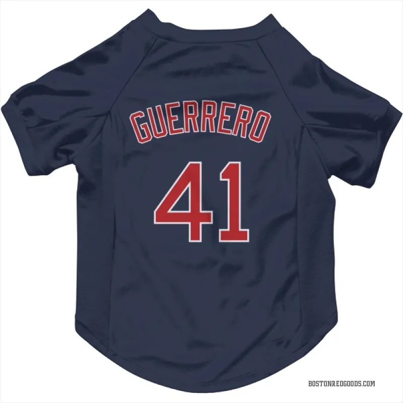 Tyron Guerrero  Navy Boston Red Sox  Cat & Dog Pet Jersey