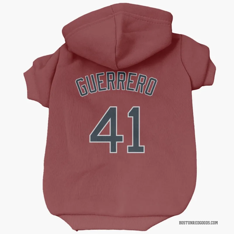 Tyron Guerrero  Red Boston Red Sox  Cat & Dog Pet Hoodie