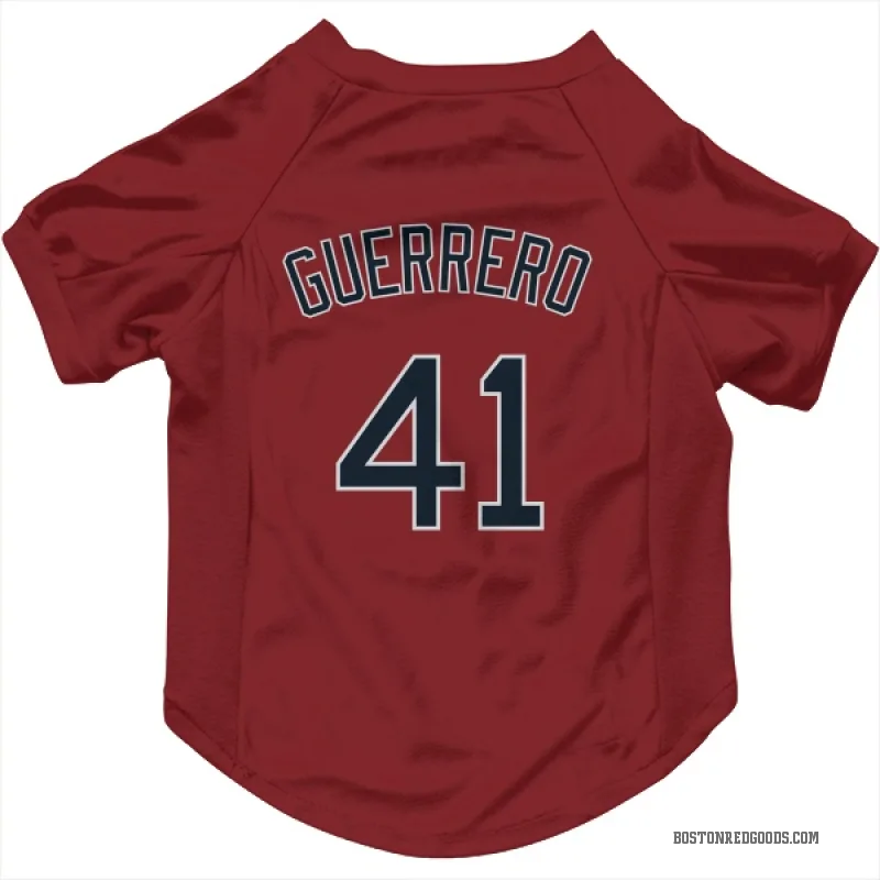 Tyron Guerrero  Red Boston Red Sox  Cat & Dog Pet Jersey