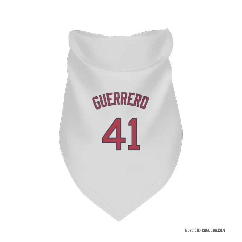 Tyron Guerrero  White Boston Red Sox  Cat & Dog Pet Bandana