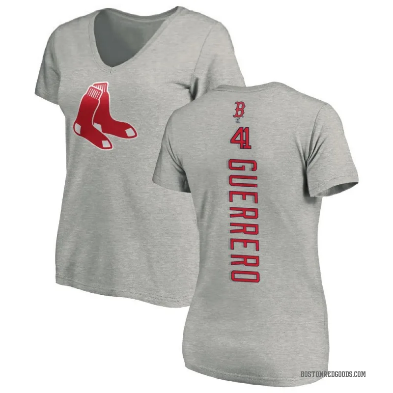 Tyron Guerrero Women's Ash Boston Red Sox Backer Slim Fit T-Shirt -