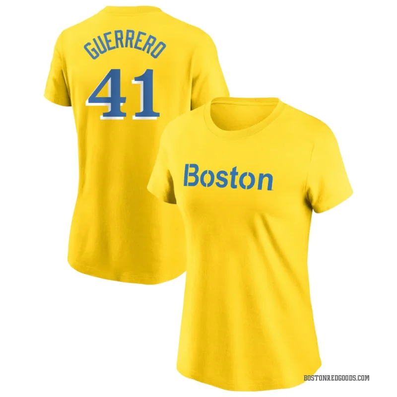 Tyron Guerrero Women's Gold Boston Red Sox City Connect T-Shirt
