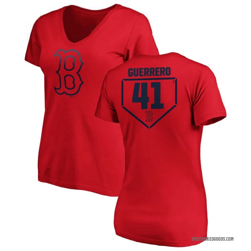 Tyron Guerrero Women's Red Boston Red Sox RBI Slim Fit V-Neck T-Shirt -