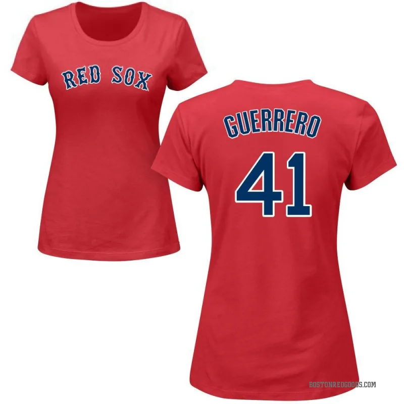 Tyron Guerrero Women's Red Boston Red Sox Roster T-Shirt -