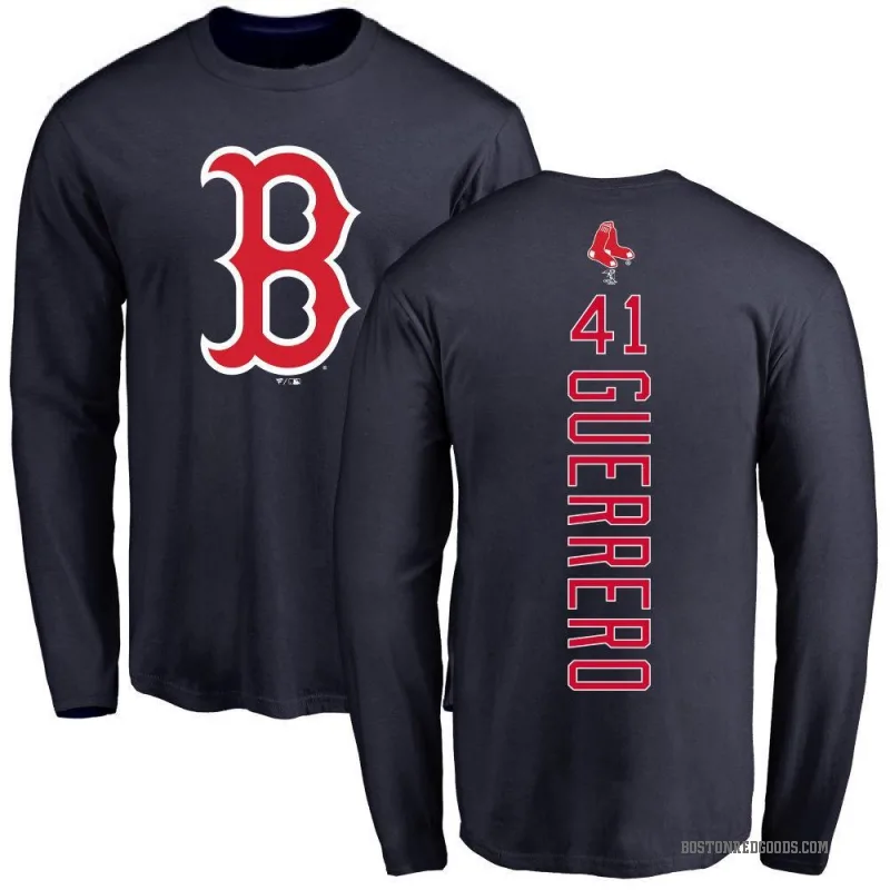 Tyron Guerrero Youth Navy Boston Red Sox Backer Long Sleeve T-Shirt -